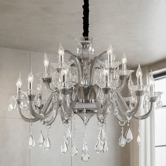 Colossal sp15 lampadario di cristallo grande 15 luci ideal lux