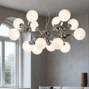 Lampadario nodi sp15 bianco ideal lux design particolare per soggiorno