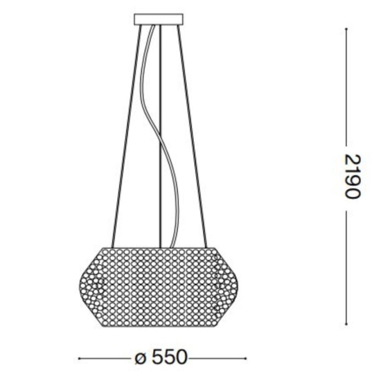 Ideal lux pasha sp10 lampadario per camera da letto
