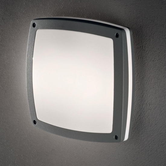 Cometa ap3 applique per esterno quadrato antracite ip54 30cm ideal lux