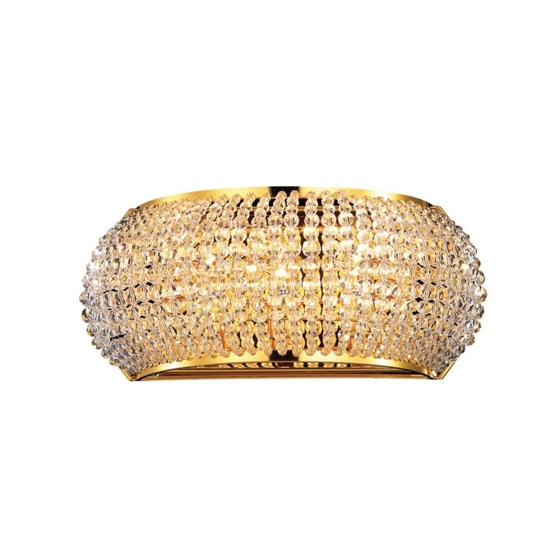 Pasha' ap3 applique cristallo oro lucido ideal lux