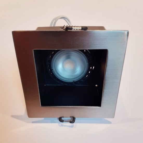 Funky fi alluminio ideal lux faretto quadrato da incasso per controsoffitto
