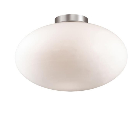 Candy pl1 d40 ideal lux plafoniera camera da letto 40cm sfera vetro bianco