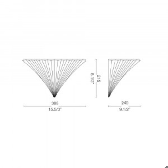 Santa ap1 big ideal lux applique di vetro trasparente per salone stile