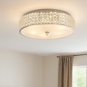 Roma pl9 ideal lux plafoniera camera da letto cristalli trasparenti