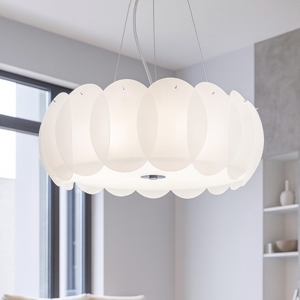 Ovalino sp8 ideal lux lampadario moderno particolare vetri satinati