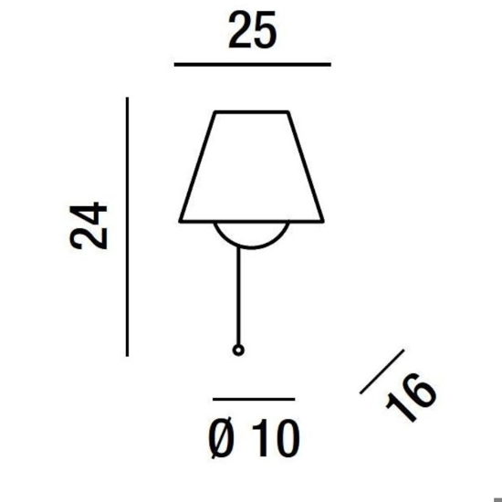 Applique per comodino camera da letto cromo fp