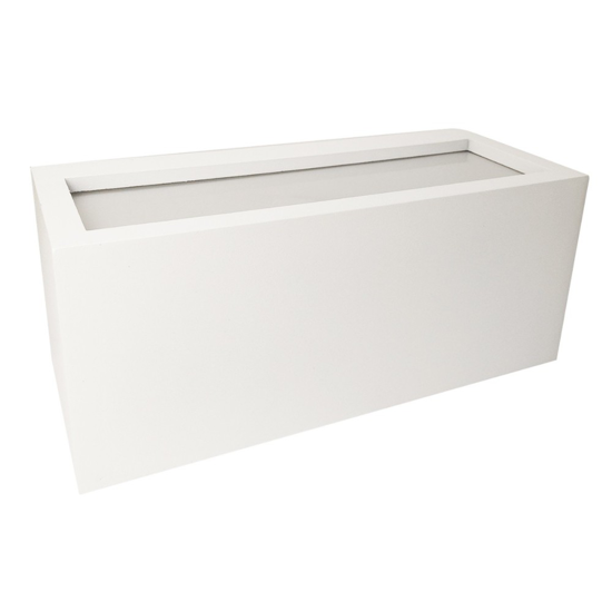 Isyluce applique da esterno moderna bianco rettangolare