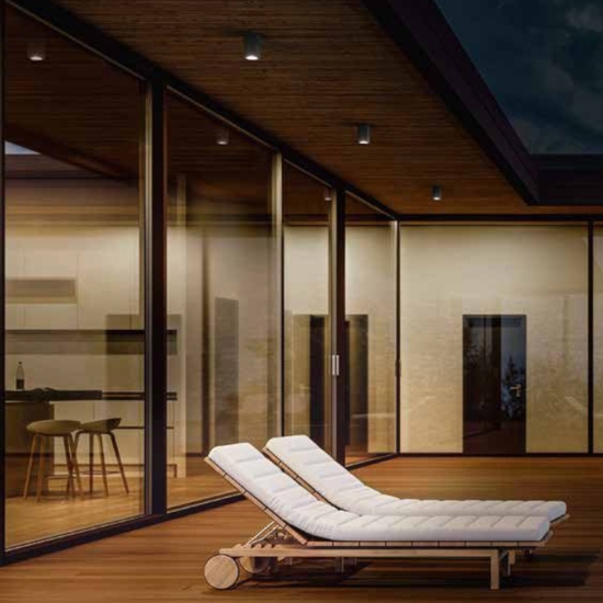 Faretto da soffitto per esterno cubo antracite