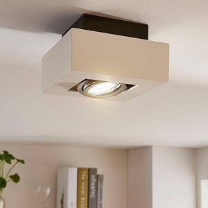 Faretto da soffitto plafone quadrato eglo orientabile nickel fp