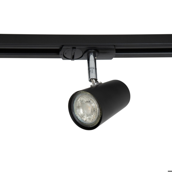 Plafoniera a binario nero 3 spot led orientabili monofase fp