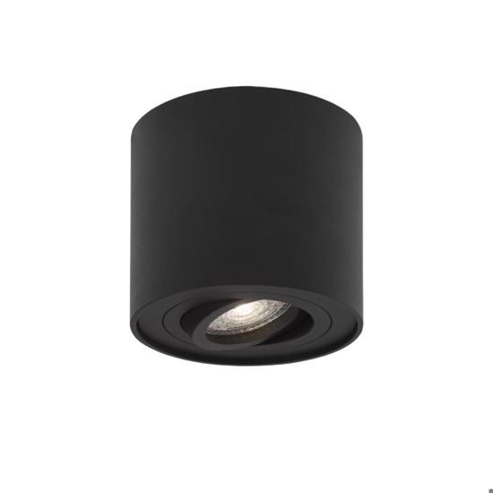 Faretto nero da soffitto per interni orientabile