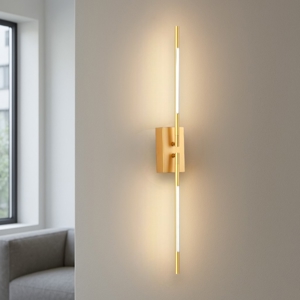 Applique oro bacchette orientabili moderna led 10w 3000k