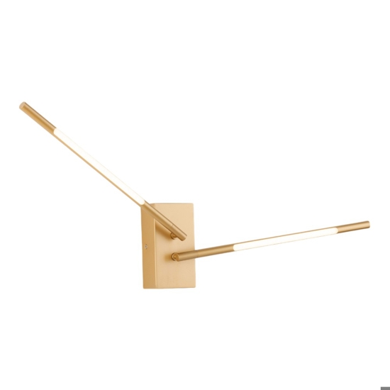 Applique oro bacchette orientabili moderna led 10w 3000k
