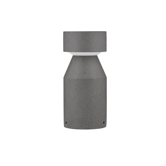 Lampione da giardino in cemento nero led 12w 3000k ip65