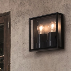 Applique per esterno parete soffitto quadrata antracite