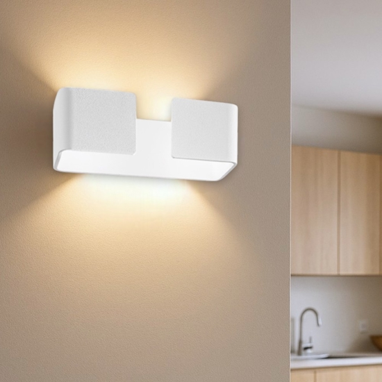 Isyluce graffa applique led 10w 3000k moderno bianco