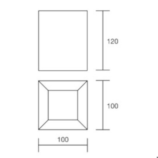 Isyluce faretto cubo led 20w 3000k bianco da soffitto
