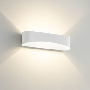 Applique led isyluce drappo bianco 36w 4000k design moderna