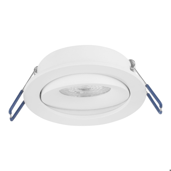 Faretto da incasso a soffitto metallo bianco rotondo orientabile