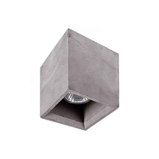 Faretto cubo di cemento da soffitto grigio fp