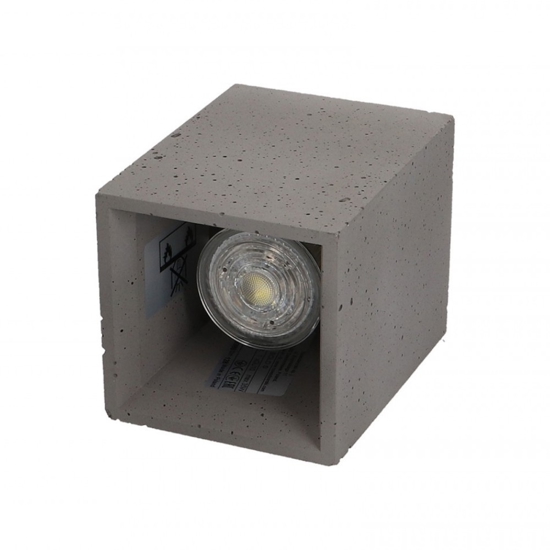 Faretto cubo di cemento da soffitto grigio fp