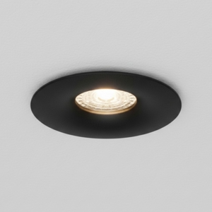 Faretto da incasso a soffitto rotondo nero