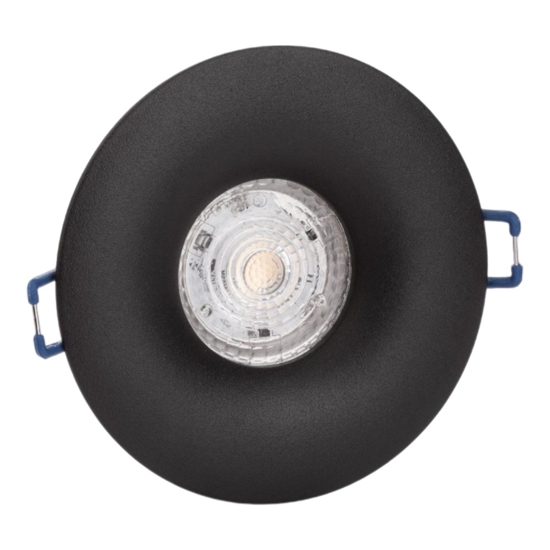 Faretto da incasso a soffitto rotondo nero