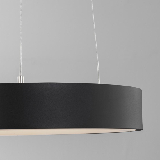 Lampadario anello 38 cm nero dimmerabile 3000k led 30w