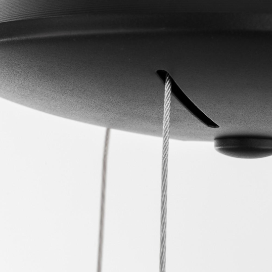 Lampadario anello 38 cm nero dimmerabile 3000k led 30w