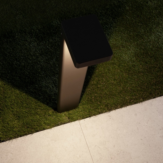 Lampione da giardino antracite led 8w 3000k moderno
