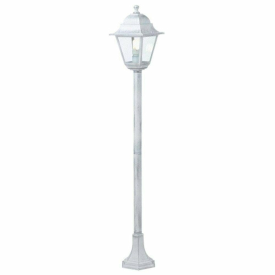 Lampione classico da giardino bianco argento fp