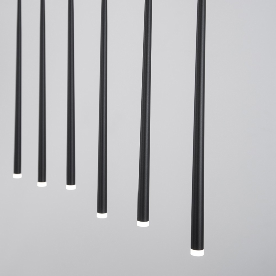 Lampadario nero moderna led 21w 3000k per sala soggiorno