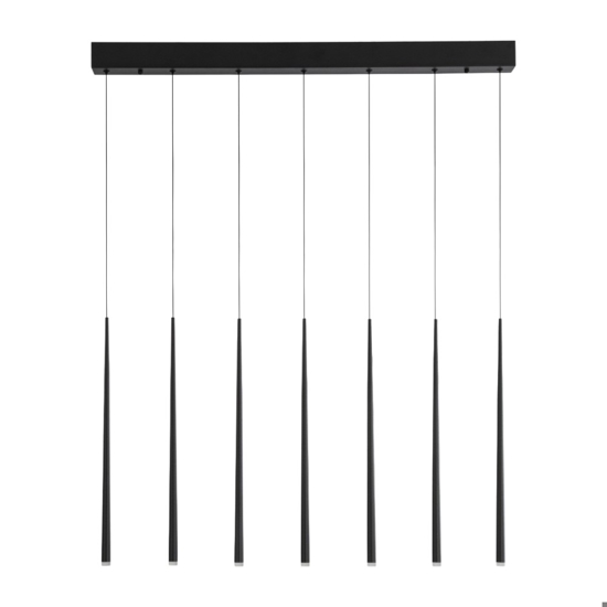 Lampadario nero moderna led 21w 3000k per sala soggiorno