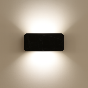 Linea light applique gemini w1 nera led 14w 2700k bi emissione