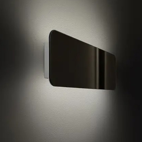Linea light applique gemini w1 nera led 14w 2700k bi emissione