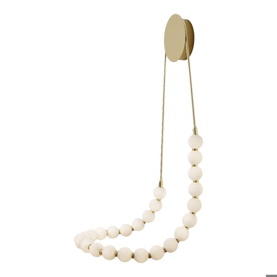 Applique da parete collana di perle oro led 50w 3000k