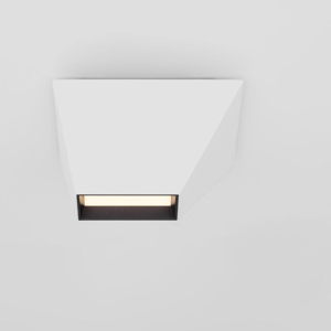 Plafoniera design sagomata bianca led 3000k