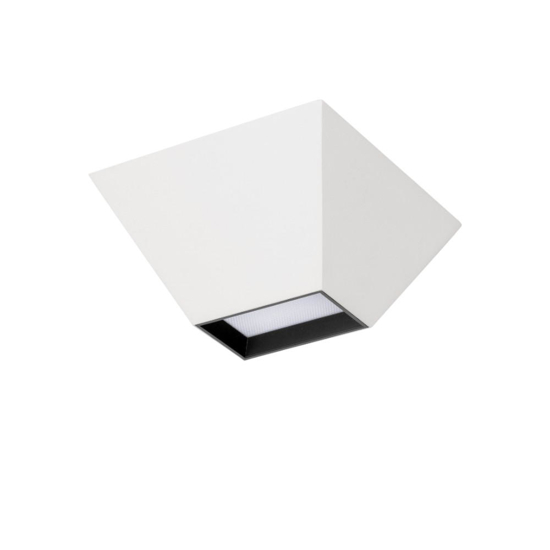 Plafoniera design sagomata bianca led 3000k