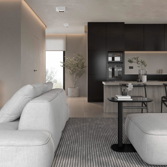 Plafoniera design sagomata bianca led 3000k