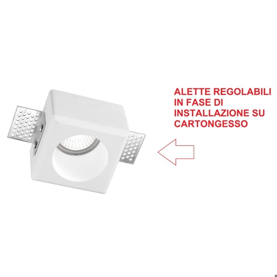 Faretto di gesso rotondo da incasso per controsoffitto