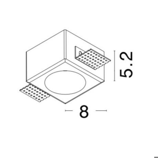 Faretto di gesso rotondo da incasso per controsoffitto