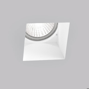 Faretto quadrato di gesso da incasso a soffitto fp