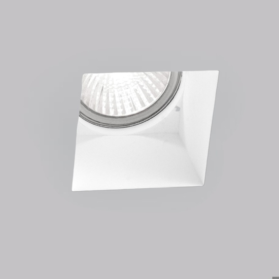 Faretto quadrato di gesso da incasso a soffitto fp