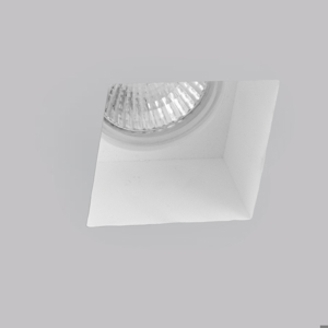 Faretto di gesso quadrato da incasso a soffitto