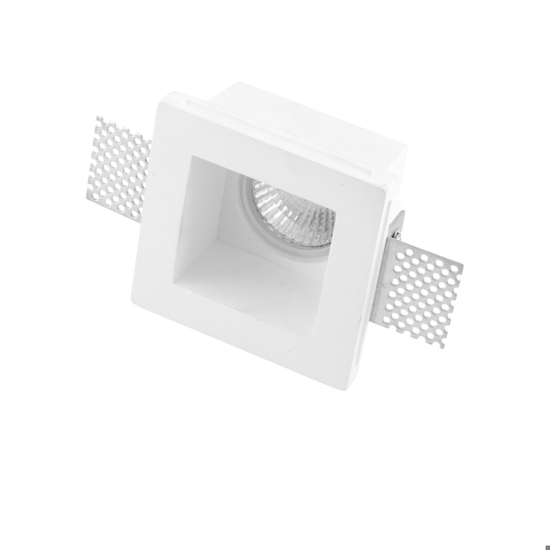 Faretto di gesso quadrato da incasso a soffitto