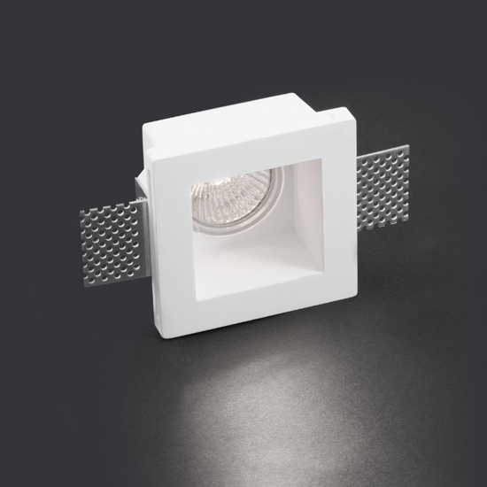Faretto di gesso quadrato da incasso a soffitto