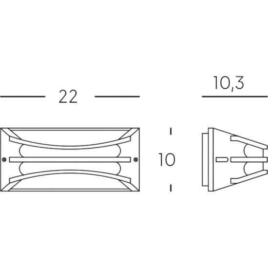 Applique per esterno marrone led 10w 4000k moderno