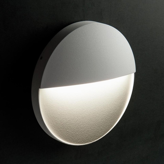 Segnapasso per esterno senza incasso bianco rotondo led 3w 4000k