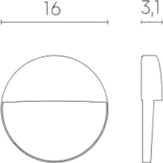 Segnapasso led da esterno 6w 4000k rotondo bianco